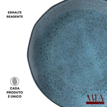 Prato Raso Orgânico Stoneware Petroleum Porto Brasil