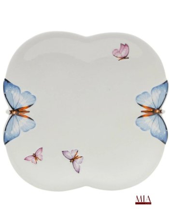 Prato Raso Borboleta Porcelana 24cm