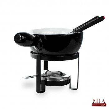 Aparelho de Fondue 8 peças - Preto