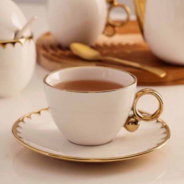 MIA CASA - cod: M0340061 - Conjunto de 6 Xicaras Chá Porcelana