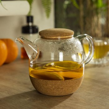 Chaleira Vidro e Cortiça 800ML