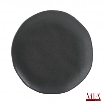 Prato Sobremesa orgânico Preto Matte 19,5cm