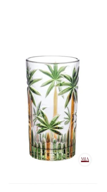 Copo Alto Palm Handpaint 360ml