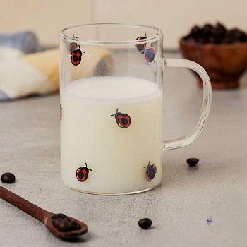 Caneca Borossilicato em Joaninha 280ml