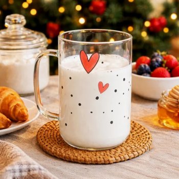 Caneca vidro Borossilicato Heart 280ml