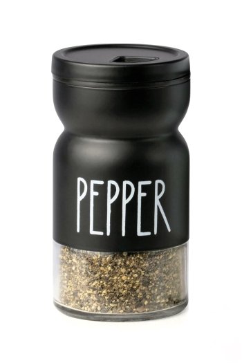  Pimenteiro de Vidro com Tampa de Metal Preto 120ml