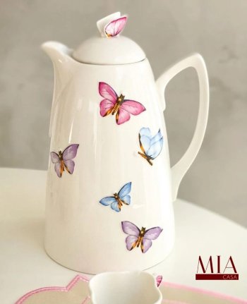 Garrafa térmica Borboleta Porcelana 900ml