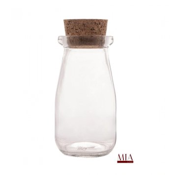 Pote de Vidro com tampa em Rolha 100ml