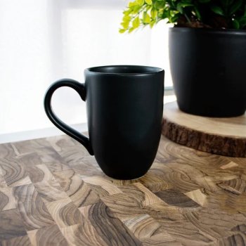 Caneca Flat 350 Ml Preto Acetinado