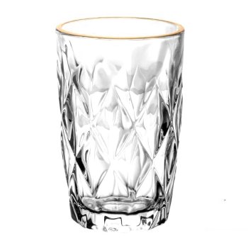 Copo Alto Diamond c/ Fio de Ouro 350ml